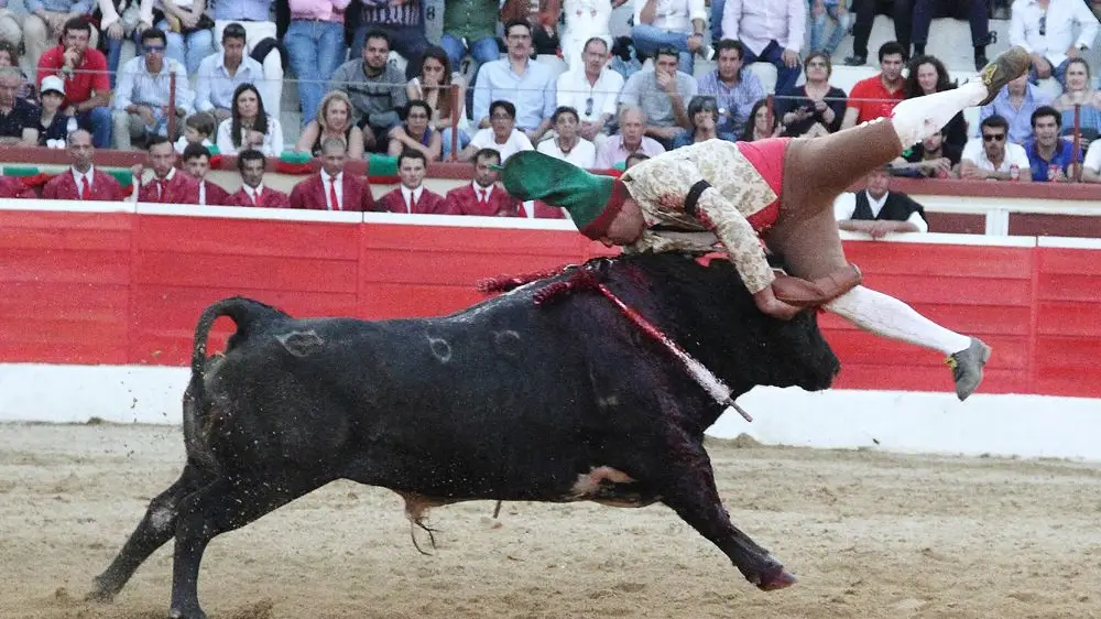 Tarde dura para os forcados em corrida no Montijo