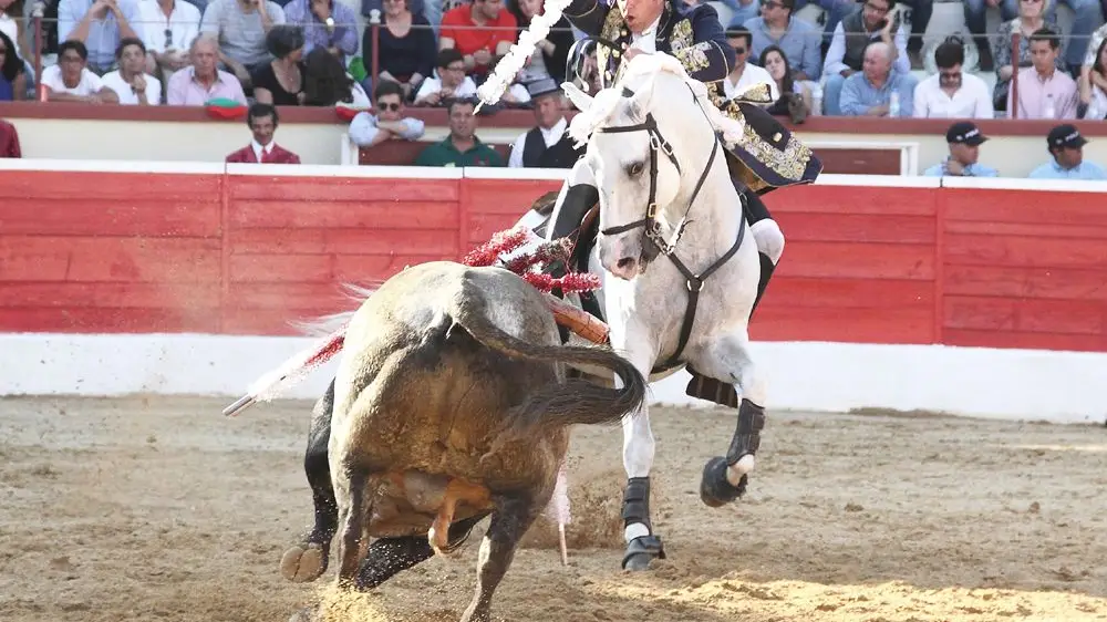 Tarde dura para os forcados em corrida no Montijo