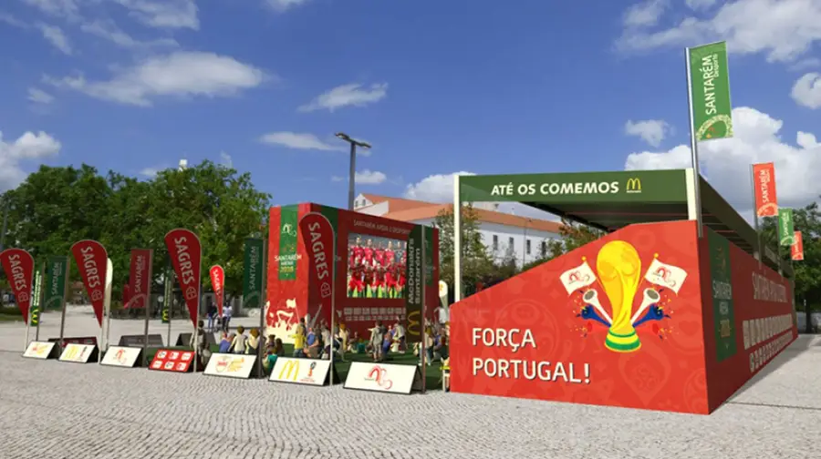 Ecrã gigante e mini-estádio no Jardim da Liberdade para ver o Mundial Ecrã gigante e mini-estádio no Jardim da Liberdade para ver o Mundial