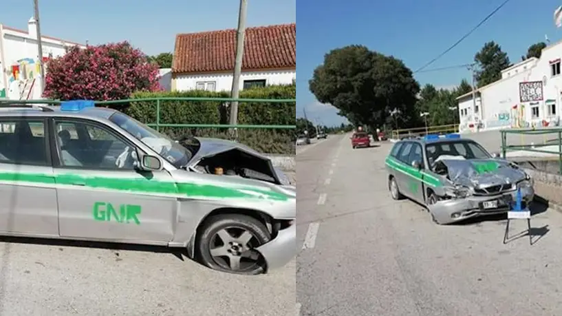 Brincadeira obriga GNR a remover carro abandonado na berma da EN118 Brincadeira obriga GNR a remover carro abandonado na berma da EN118