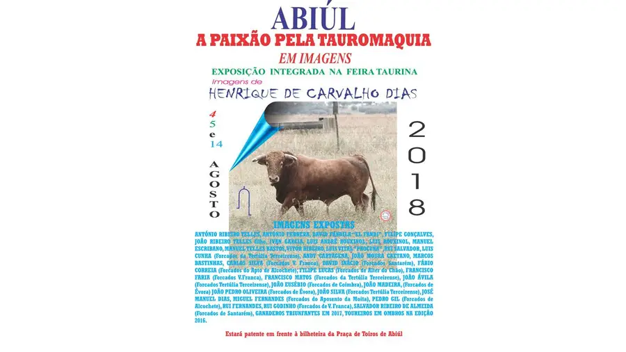 Imagens taurinas em Abiúl: exposição de Henrique de Carvalho Dias Imagens taurinas em Abiúl: exposição de Henrique de Carvalho Dias