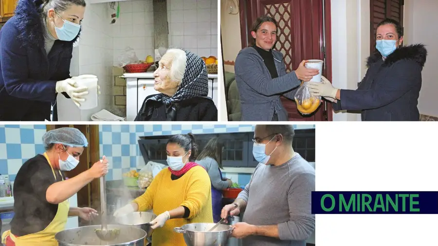 Há 150 voluntários a cozinhar e a distribuir sopa em Benavente Há 150 voluntários a cozinhar e a distribuir sopa em Benavente