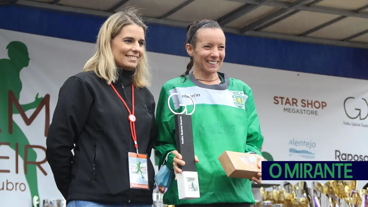 Atleta da terra no pódio dos 20 Kms de Almeirim