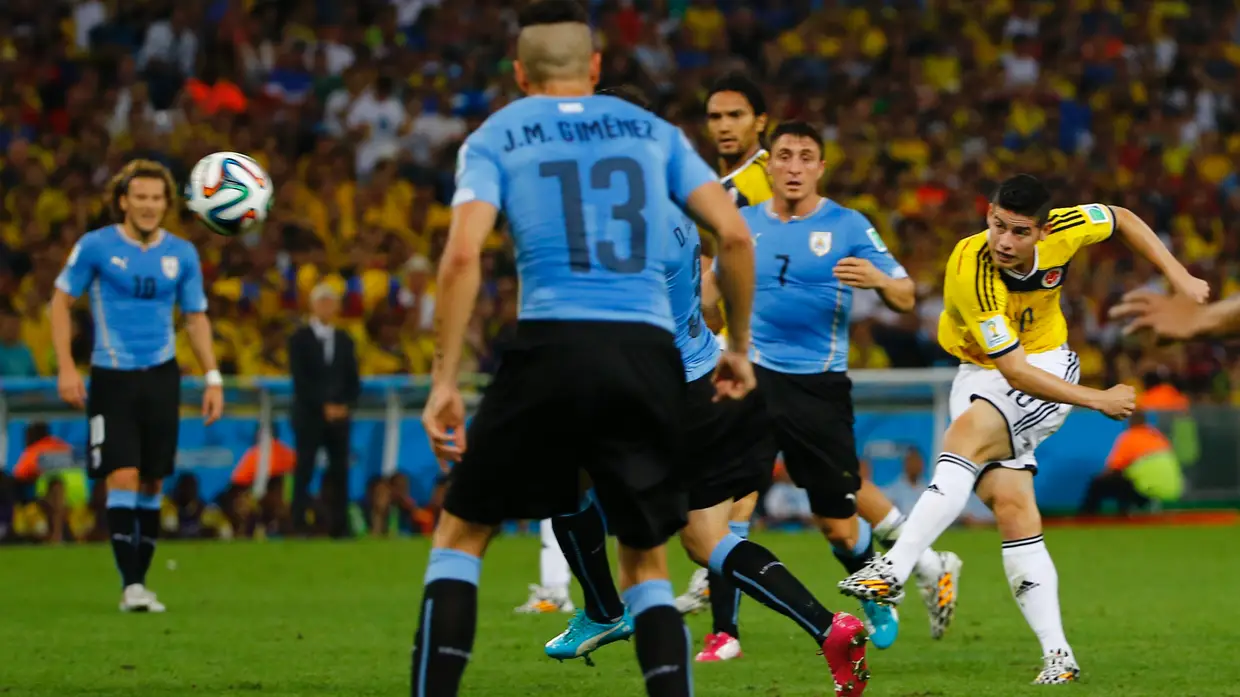 O avançado colombiano foi também o protagonista de um dos momentos mais belos deste Mundial, ao marcar aquele que é considerado por muitos o melhor golo deste Mundial. O primeiro de James frente ao Uruguai (2-0), num encontro em que bisou e deu à Colômbia a passagem aos quartos-de-final.