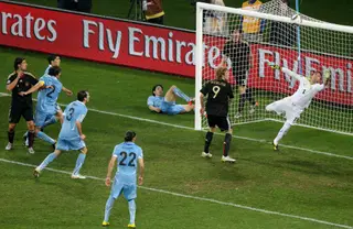 No África do Sul'2010, a seleção germânica 'tirou' ao Uruguai a possibilidade de terminar a competição no pódio