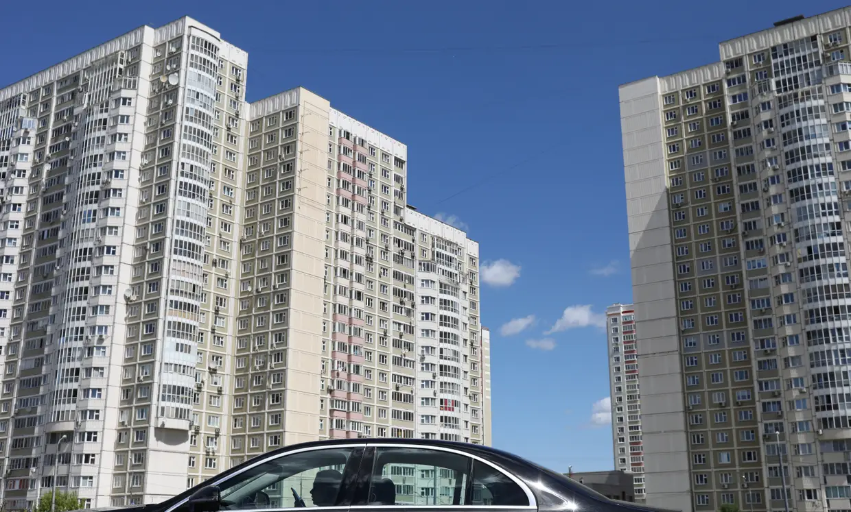 Zona habitacional da capital, Moscovo.