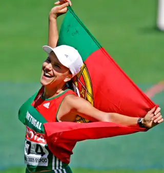 Festejos após a conquista da medalha de bronze nos mundiais de Helsinquia, em 2005