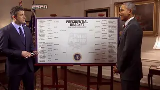 Durante os oito anos de mandato, Barack Obama apresentou as suas apostas para o March Madness em direto na TV