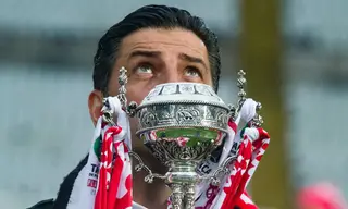 Rui Vitória com a Taça de Portugal conquistada em 2017