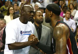 Jordan e LeBron, ainda nos tempos de James em Miami