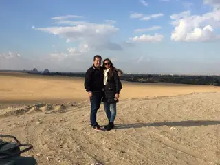 José Peseiro com a mulher Fátima, no Egipto