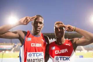 Lázaro Martínez e Cristian Nápoles, dois campeões mundiais juniores apresentam-se. Andy Díaz também está apurado.