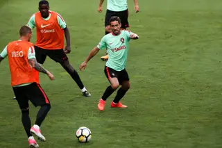 A treinar para enfrentar os suiços...