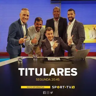 Chainho com os colegas do programa da Sport Tv, onde é comentador