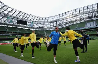 O guarda-redes durante um treino, quando era jogador do FC Porto