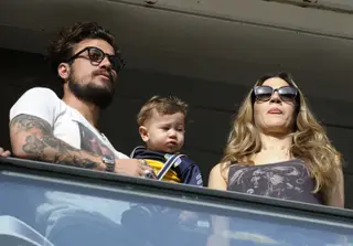 Osvaldo com a ex-mulher e o filho mais novo, Morrison
