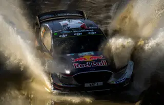 Sébastien Ogier no Rali da Grã-Bretanha, onde se sagrou pentacampeão