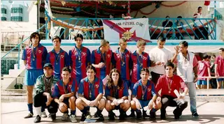 Com 20 anos, Silas foi jogador/treinador de futebol de salão no Santana. É o segundo em pé, à direita.