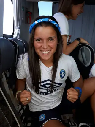 Mónica com o equipamento do ACF Brescia Femminile de Itália