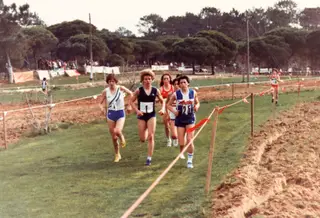 Aurora, à direita, no Crosse Internacional das Açoteias, quando venceu pela terceira vez, em 1983