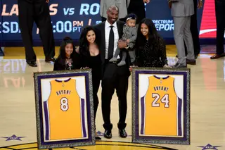 Kobe com a família