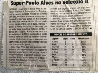 Um recorte de jornal que Paulo Alves guardou