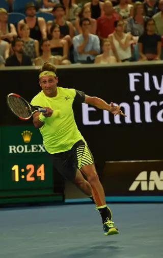 Tennys Sandgren apresentou-se na Austrália já sem o bigode e cabelo longo que era imagem de marca