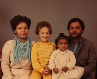 Nuno Frechatu com os pais e uma das irmãs