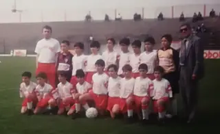 José Moreira, em pé à direita, na equipa de infantis do Salgueiros