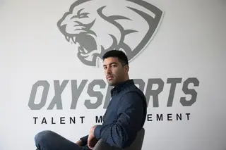 Carlos Saleiro, esta semana, na agência de jogadores onde trabalha atualmente