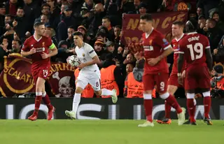 A Roma marcou dois golos nos últimos minutos do jogo
