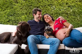 Bruno e Ana, na foto ainda grávida, foram recentemente pais de uma menina