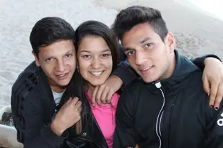 Rony, à direita, com os irmãos