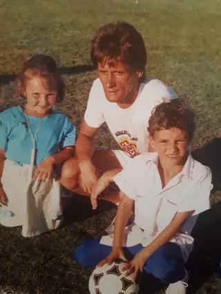 António Sousa com os filhos Mara, à esquerda, e Ricardo