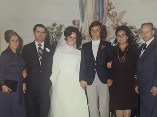 Sousa no dia do seu casamento.