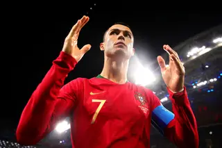 Cristiano Ronaldo marcou um hat trick frente a Espanha
