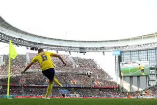 A Suécia criou sempre perigo através das bolas paradas
