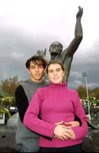 Danny com Petra, a sua mulher