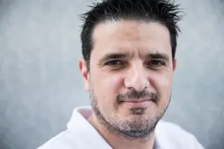 Nuno Dias, 45 anos, após a entrevista, no Pavilhão João Rocha