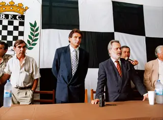 Major Valentim Loureiro apresenta Manuel José como treinador do Boavista