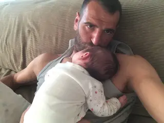 Eduardo com a filha Leonor