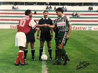Rui Águas, à direita, no Estrela da Amadora