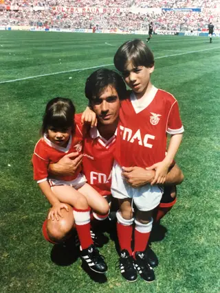 Rui Águas com os filhos André e Mariana