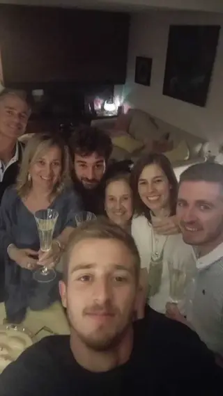 Rui com a mulher, filhos, sogra e futuro genro