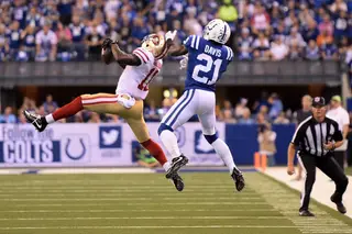 Vontae Davis numa jogada defensiva quando ainda alinhava nos Indianapolis Colts