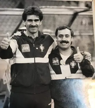 Carlos Queiroz e Nelo Vingada, em Riade 1989