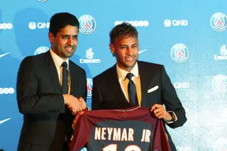 Nasser Al-Khelaïfi com Neymar