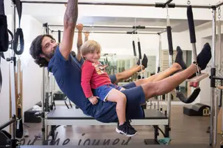 Tiago com o filho Gabriel