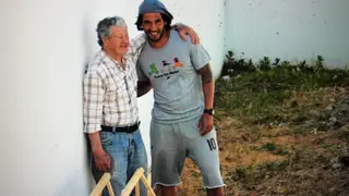 Tiago Gomes com o avô