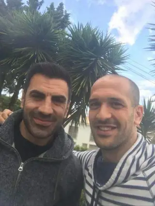 João Coimbra (à direita) com Ricardo Rocha